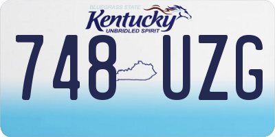KY license plate 748UZG