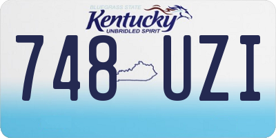 KY license plate 748UZI
