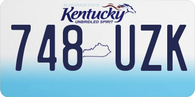 KY license plate 748UZK