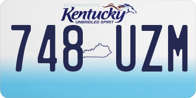 KY license plate 748UZM