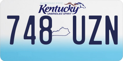 KY license plate 748UZN