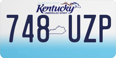 KY license plate 748UZP
