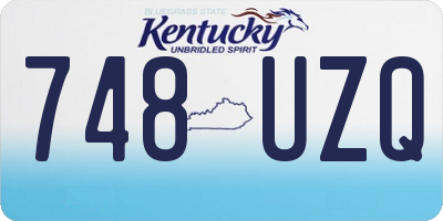 KY license plate 748UZQ