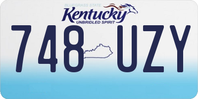 KY license plate 748UZY