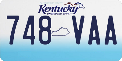 KY license plate 748VAA