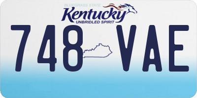 KY license plate 748VAE