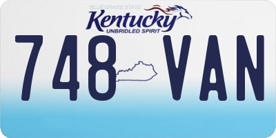 KY license plate 748VAN