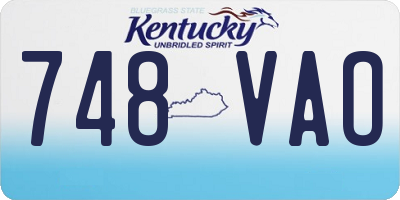 KY license plate 748VAO