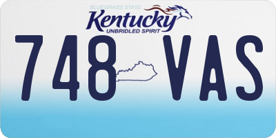 KY license plate 748VAS