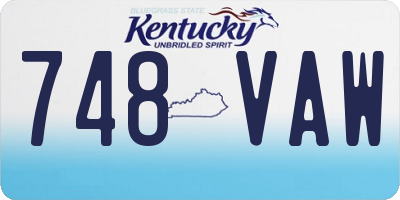 KY license plate 748VAW