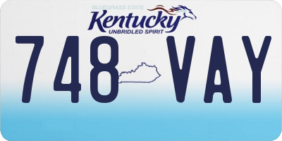 KY license plate 748VAY