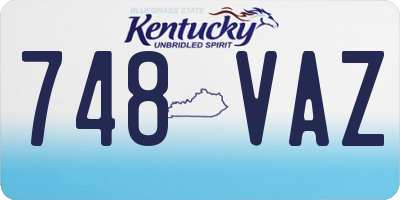 KY license plate 748VAZ