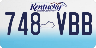 KY license plate 748VBB