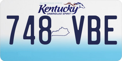 KY license plate 748VBE