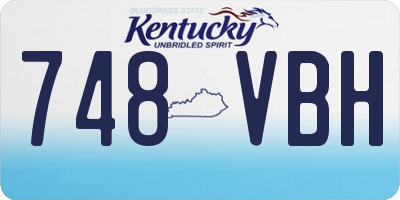 KY license plate 748VBH