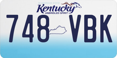 KY license plate 748VBK
