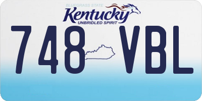 KY license plate 748VBL