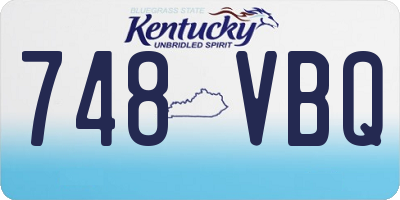 KY license plate 748VBQ