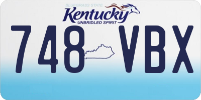KY license plate 748VBX