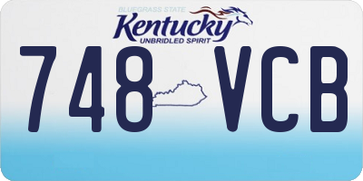 KY license plate 748VCB