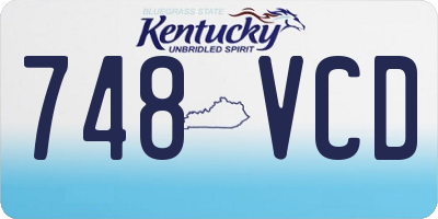 KY license plate 748VCD