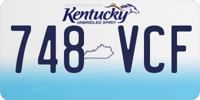 KY license plate 748VCF