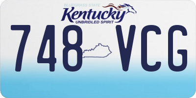 KY license plate 748VCG