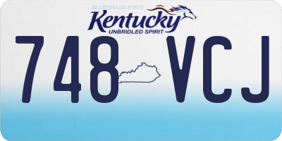 KY license plate 748VCJ