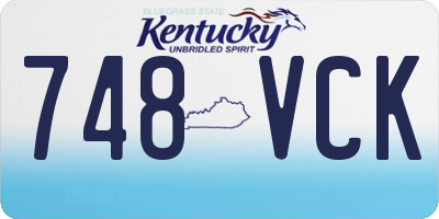 KY license plate 748VCK