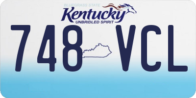 KY license plate 748VCL