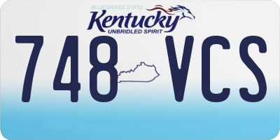 KY license plate 748VCS