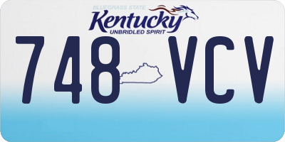 KY license plate 748VCV