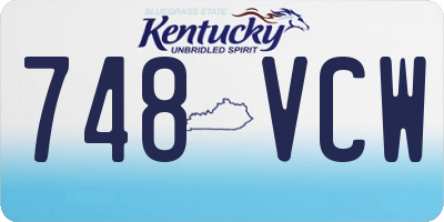 KY license plate 748VCW