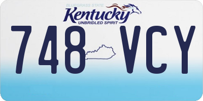 KY license plate 748VCY
