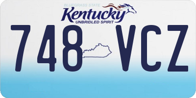 KY license plate 748VCZ