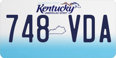 KY license plate 748VDA