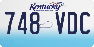 KY license plate 748VDC