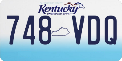 KY license plate 748VDQ