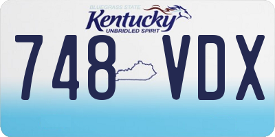 KY license plate 748VDX