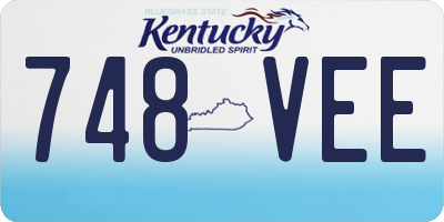 KY license plate 748VEE