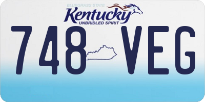 KY license plate 748VEG