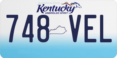KY license plate 748VEL