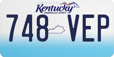 KY license plate 748VEP