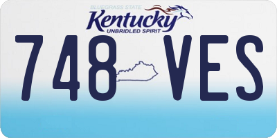 KY license plate 748VES