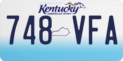 KY license plate 748VFA