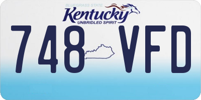KY license plate 748VFD
