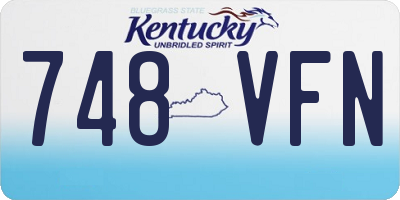 KY license plate 748VFN