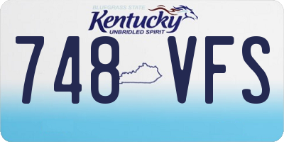 KY license plate 748VFS