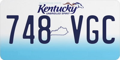 KY license plate 748VGC
