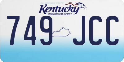 KY license plate 749JCC